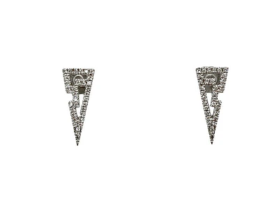14K White Gold 0.15cttw Diamond Stud Earrings
