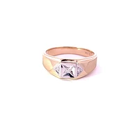 10K Yellow Gold 0.05cttw Diamond Gents Ring, size 10
