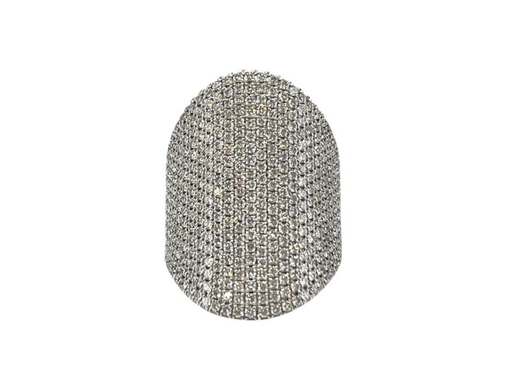 14K White Gold Pave 2.79cttw Diamond Band - Size 6.5
