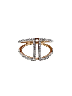 10K Rose Gold 0.40cttw Diamond Ring, size 6.5