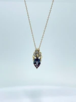 Created Alexandrite and Diamond Pendant
