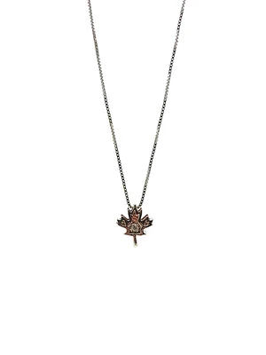 Rose Gold and Silver Diamond Necklace