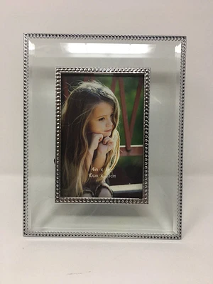4x6 Glass Frame with Silver Trim