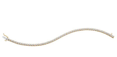 10K Yellow Gold 0.50cttw Diamond Tennis Bracelet, 7"