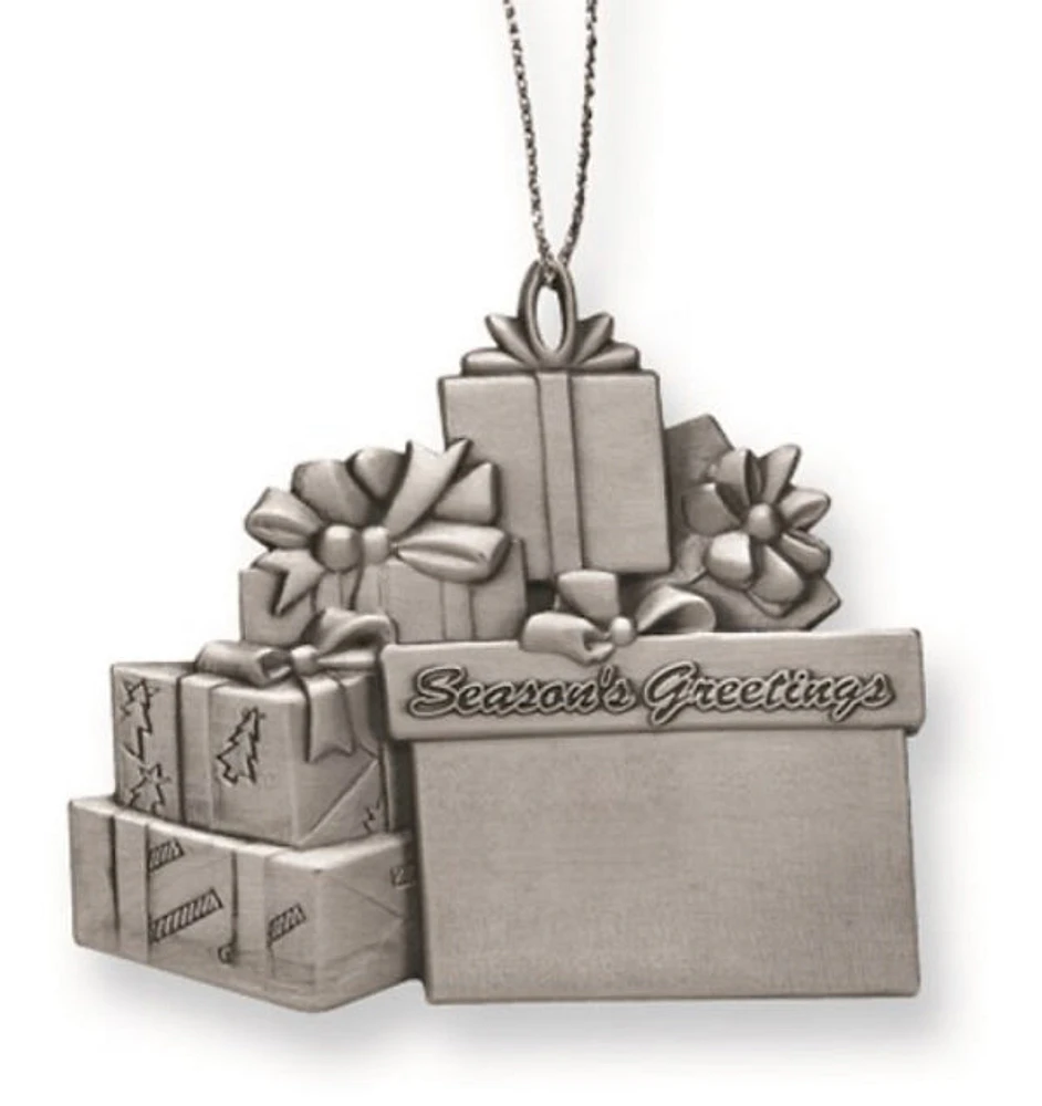 Pewter Gift Packages Engraveable Ornament