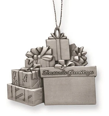 Pewter Gift Packages Engraveable Ornament