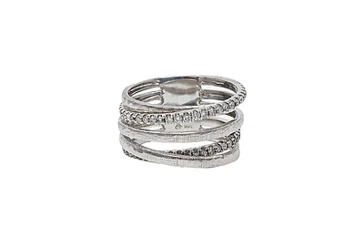 14K White Gold 0.43cttw Diamond Ring, size 7