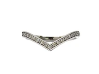 10K White Gold Diamond “V” Ring