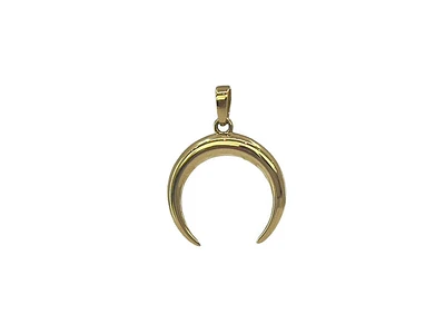 10K Yellow Gold Moon Charm - 20mm x 16mm