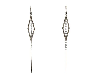 14K White Gold Diamond Dangle Earring 0.26cttw