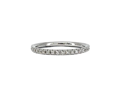 Platinum 0.25cttw Diamond Wedding Band, size 7
