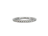 Platinum 0.25cttw Diamond Wedding Band, size 7