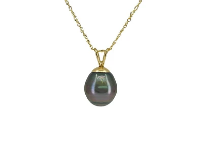 10/14K Yellow Gold Tahitian Pearl Pendant