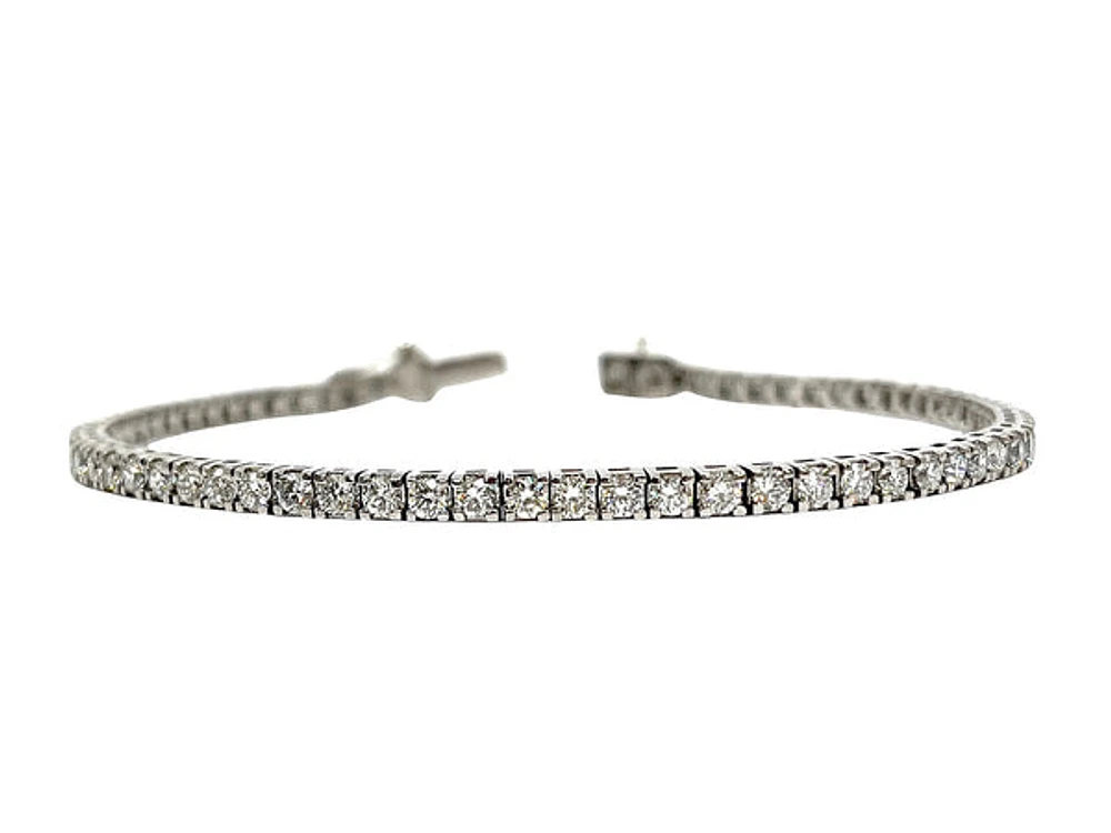 14K White Gold 4.00cttw Lab Grown Diamond Tennis Bracelet - 7.75 Inches