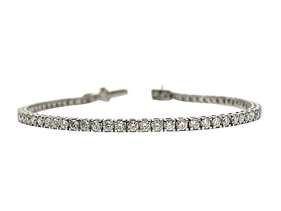 14K White Gold 4.00cttw Lab Grown Diamond Tennis Bracelet - 7.75 Inches