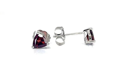 10K White Gold 0.90cttw Trillion Cut Earring