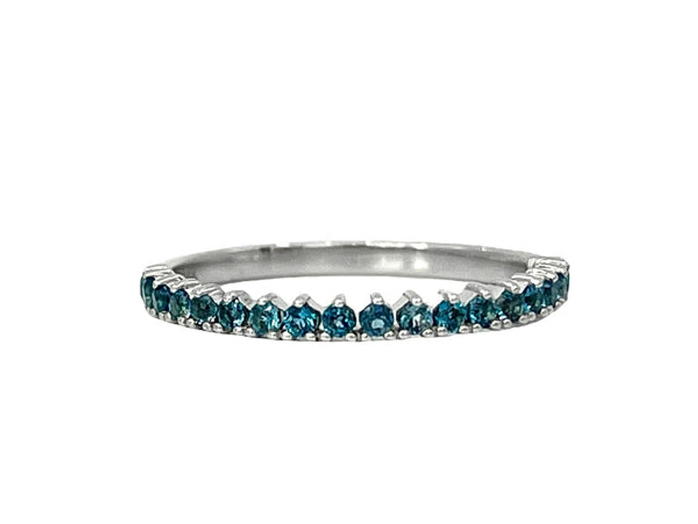 14K White Gold London Blue Topaz Ring