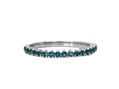 14K White Gold London Blue Topaz Ring