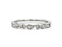 14K White Gold 0.13cttw Diamond Ring - Size 6.5