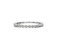 10K White Gold 0.10cttw Diamond Ring, size 6.5