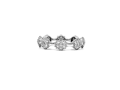 14K White Gold 1.10cttw Diamond Eternity Ring, size 6