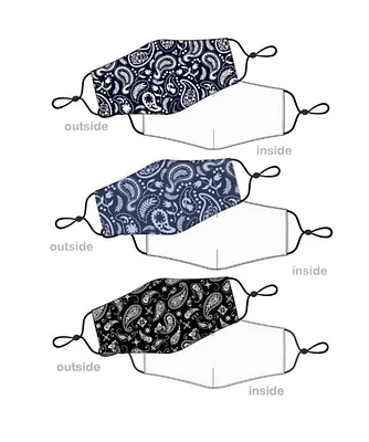 Set of 3 Patterned Washable Fashionable Face Mask