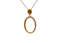 14K Rose Gold 0.19cttw Diamond Pendant, 18"