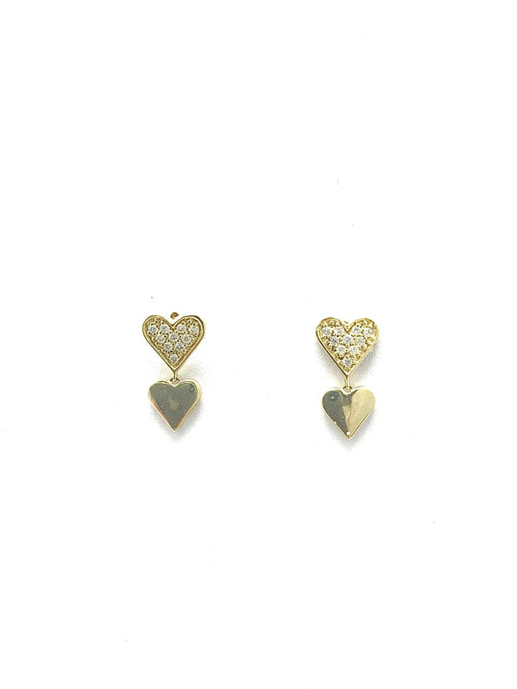 Diamond Heart Earrings