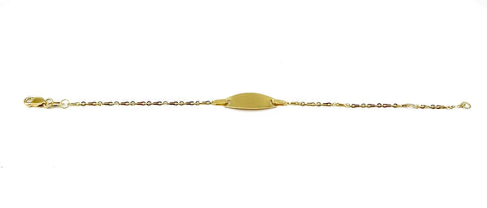 10K Yellow Gold Baby ID Bracelet