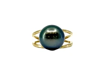 14K Yellow Gold Tahitian Pearl Ring