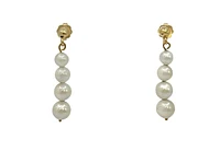 14K Yellow Gold Fresh Water Pearl Earring