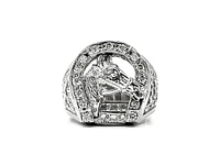 14K White Gold 0.45cttw Diamond Gents Ring, size 10