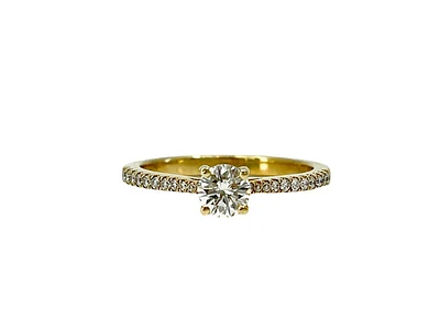 14K Yellow Gold 0.50cttw Diamond Engagement Ring