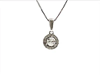 14K White Gold 0.33cttw Canadian Diamond Pendant - 18 Inches