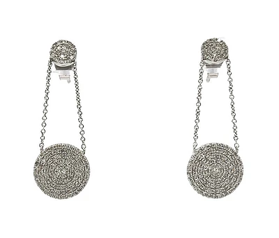 14K White Gold 0.86cttw Diamond Earrings