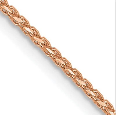 14K Rose Gold Franco Chain - 1mm