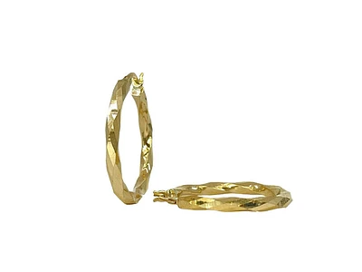 10K Yellow Gold 27mm Earrings