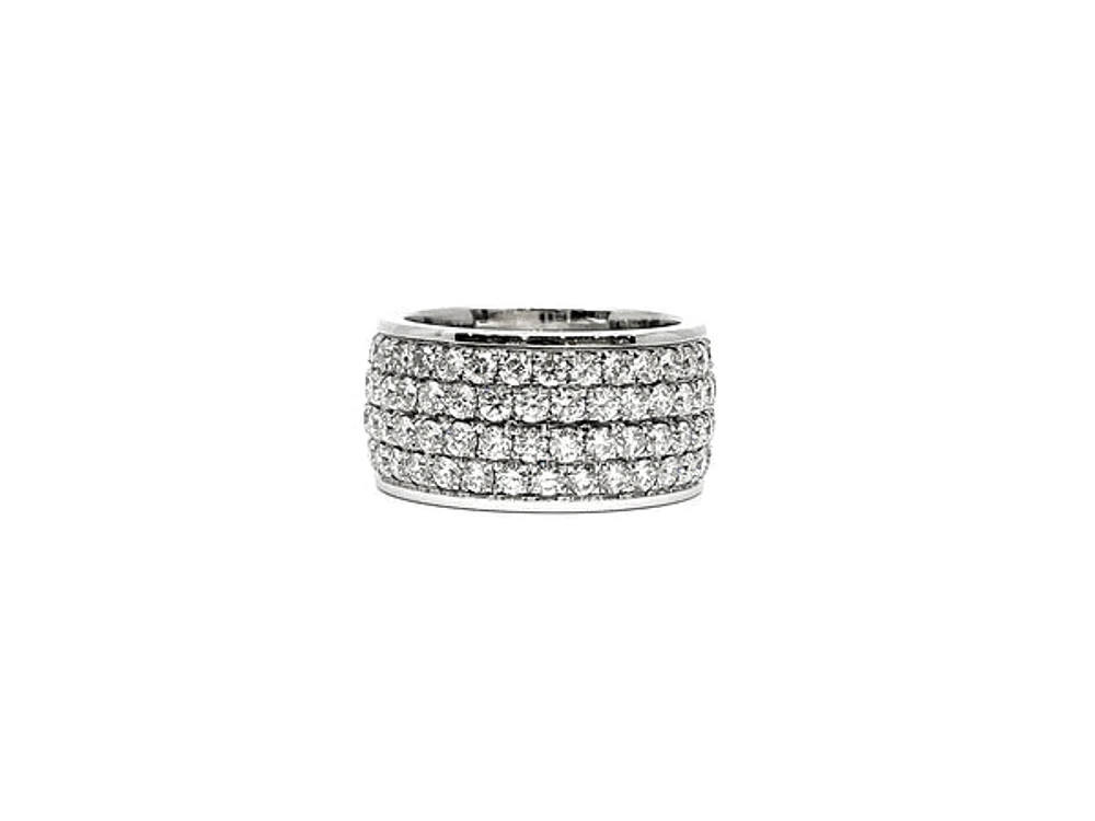 14K White Gold 4.40cttw Diamond Eternity Ring, size 6