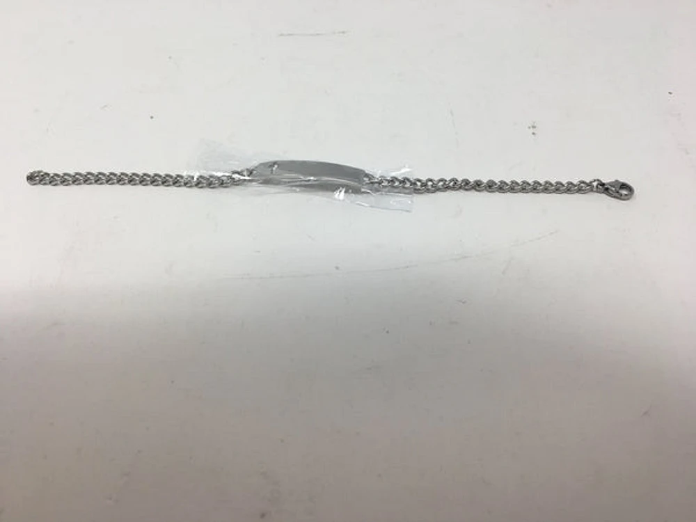 Kids Silver Cross ID Bracelet