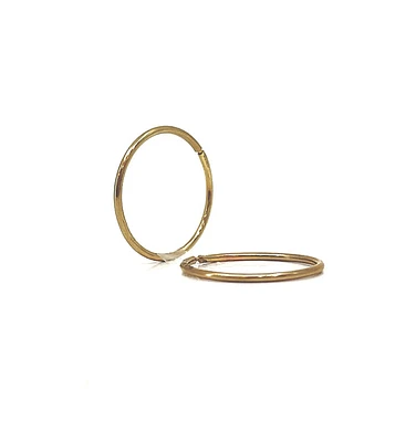 10K Yellow Gold Earrings Sleepers 17mm