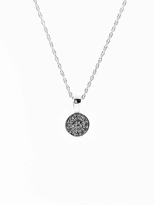 10K White Gold Diamond Pendant