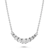 14K White Gold 0.50cttw Diamond Necklace, 18"