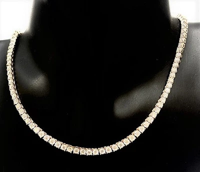 14K Yellow Gold 6.2cttw Moissanite Strand 14"
