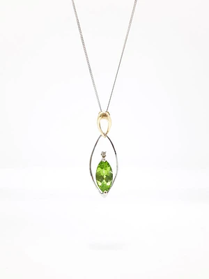 Peridot & Diamond Pendant