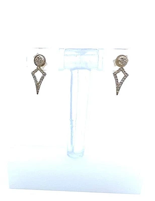 14K Yellow Gold 0.11cttw Diamond Stud Earrings