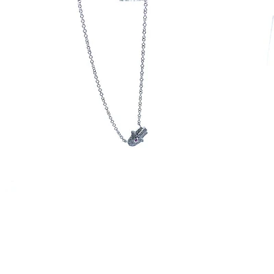 White Gold Hamsa Diamond Pendant