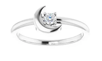 14K Yellow 1/10 CT Natural Diamond Celestial Ring - Gold