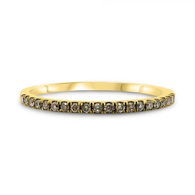 14K White, Yellow or Rose Gold 0.15cttw Champagne Diamond Pave Band - 14K White Gold