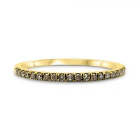 14K White, Yellow or Rose Gold 0.15cttw Champagne Diamond Pave Band - 14K White Gold