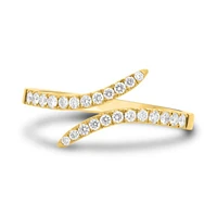 14K White, Yellow or Rose Gold 0.31cttw Diamond Wrap Ring - 14K White Gold